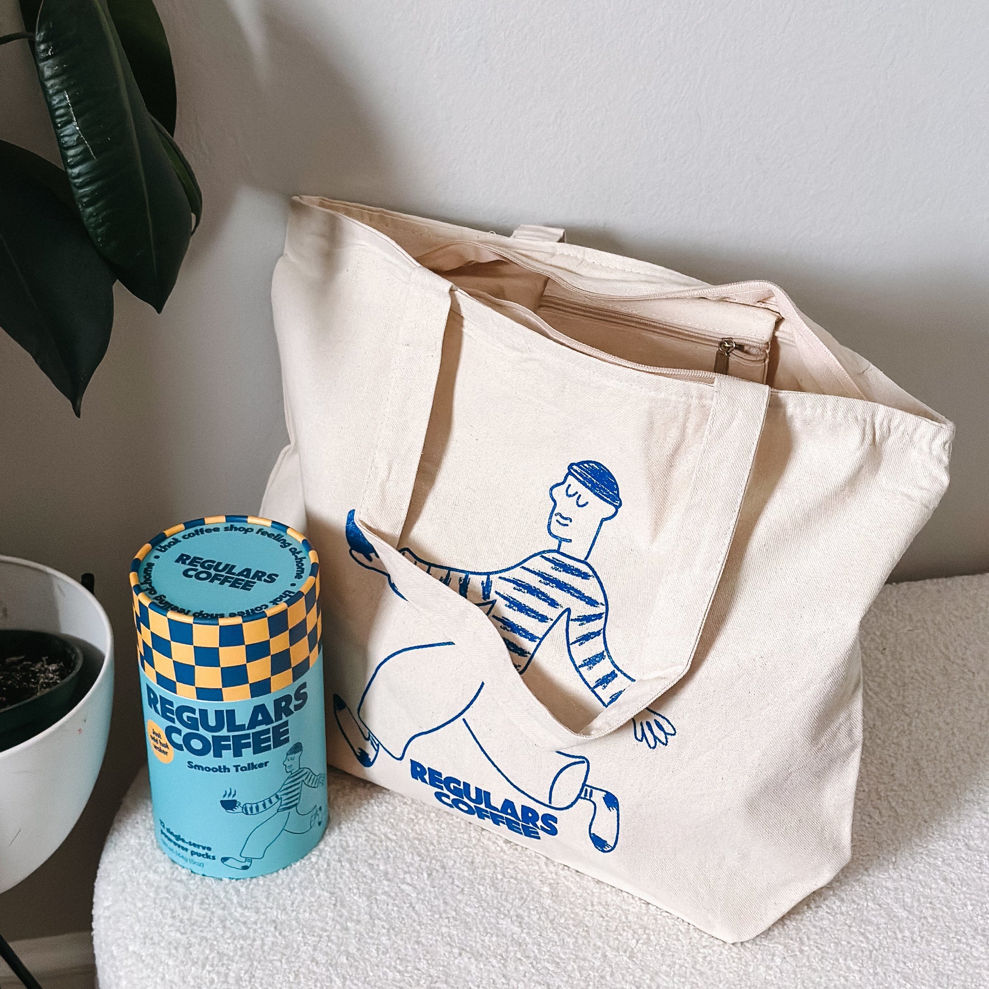 Zipper Canvas Tote
